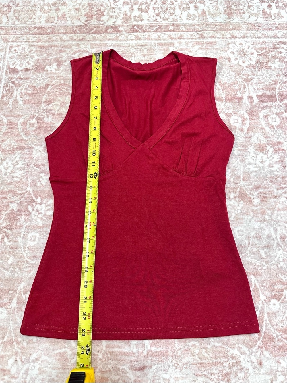 NEW 🌹 Deep V Y2K Vibes Red T-Shirt - Picture 7 of 8